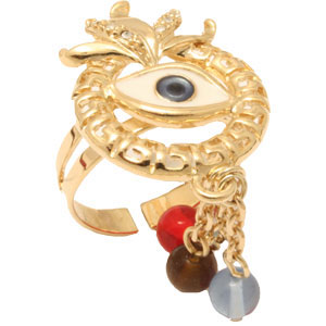 Bague plaqu� or Horus