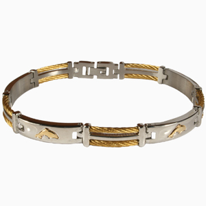 Bracelet souple dauphin acier