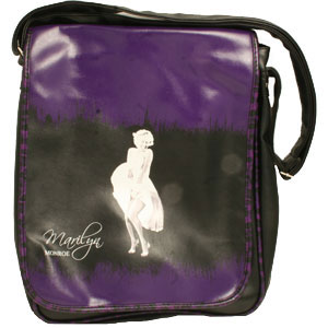 Sac port&eacute; &eacute;paule Marylin violet et noir