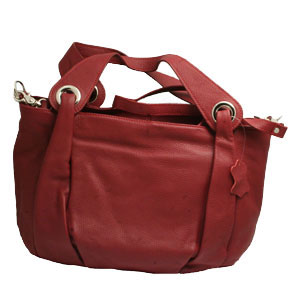 Sac port&eacute; &eacute;paule cuir Lombardie II rouge