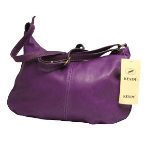 Sac port&eacute; &eacute;paule cuir Calabre violet