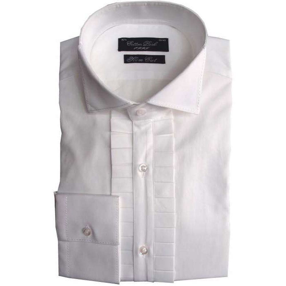 Cotton Park Chemise Col Cassé Jabot Blanche Homme Achat et vente