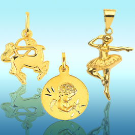 Les pendentifs en or pour femme, homme et enfant