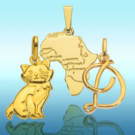 Les pendentifs en plaqué or pour femme, homme et enfant