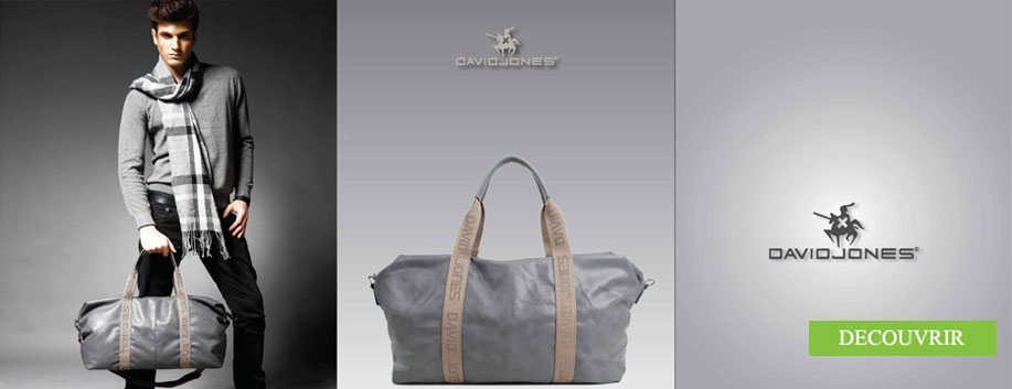 Sacs synthétiques de chez David Jones pour hommes
